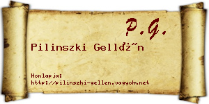 Pilinszki Gellén névjegykártya